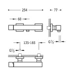 Vonios maišytuvas Tres Cuadro Exclusive 007.167.03